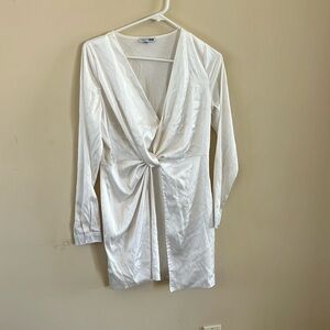 Satin dress! Off white